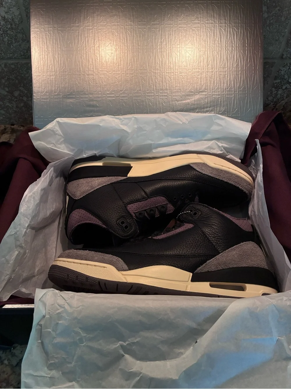 NWT Air Jordan 3 x A Ma Maniére Shoes Size M10.5 — Includes Bonus White Laces